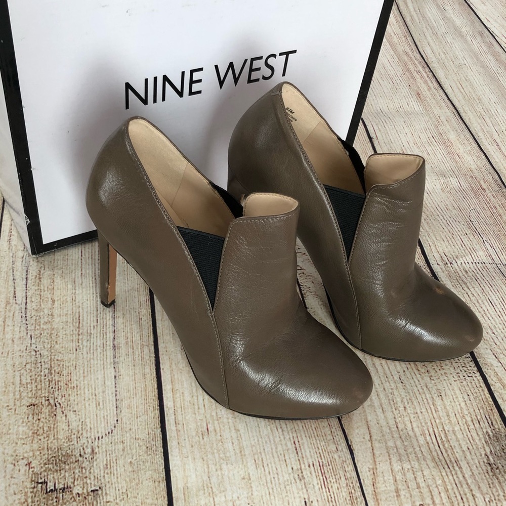 Nine West Taupe Ankle Boots